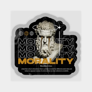 Morality Crisis T-shirt Sticker